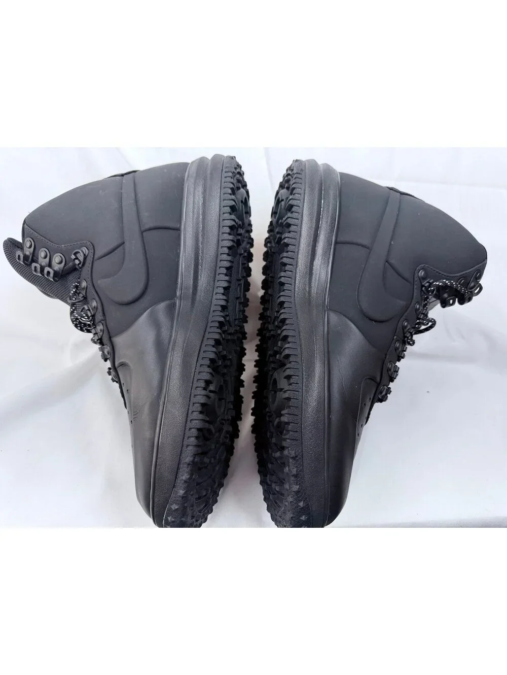 Nike Lunar Force 1 Men's Winterized Duckboot Triple Black Size 9.5BQ7930-003 Men